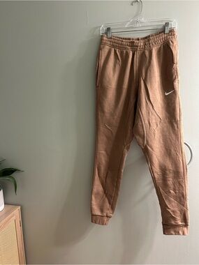 Nike Sportswear Men's Brown Swoosh Logo Fleece Sweatpants